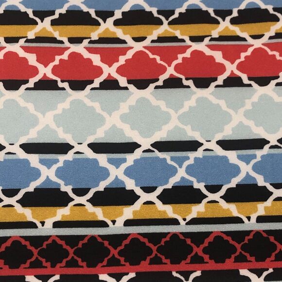 Van Heusen Womens Multi Colored Geometric Shirt Large Resort Bohemian Casual - Picture 4 of 6